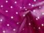 Preview: Viskose Crepe Stoff Batik pink mit Stickblumen